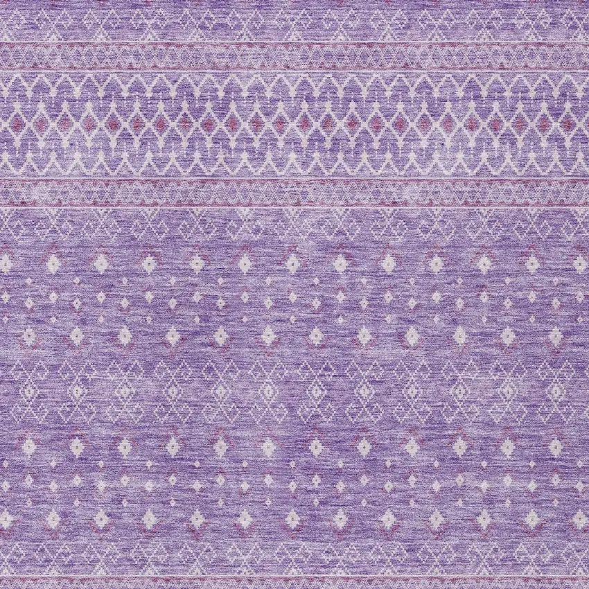 Lavender And Purple Tribal Washable Indoor Outdoor Area Rug Photo 4
