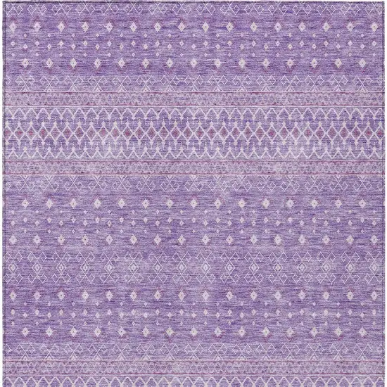 Lavender And Purple Tribal Washable Indoor Outdoor Area Rug Photo 5