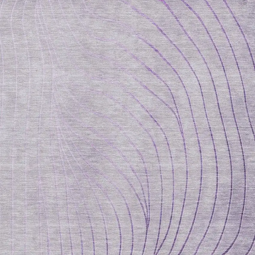 Lavender And Silver Abstract Washable Area Rug With UV Protection Photo 3