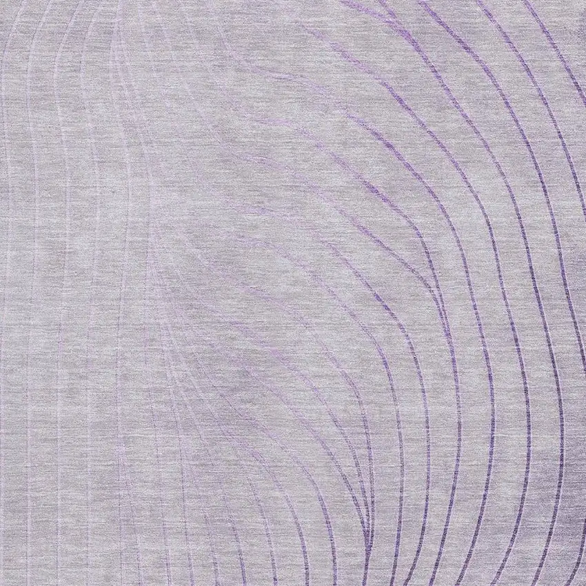 Lavender And Silver Abstract Washable Area Rug With UV Protection Photo 3