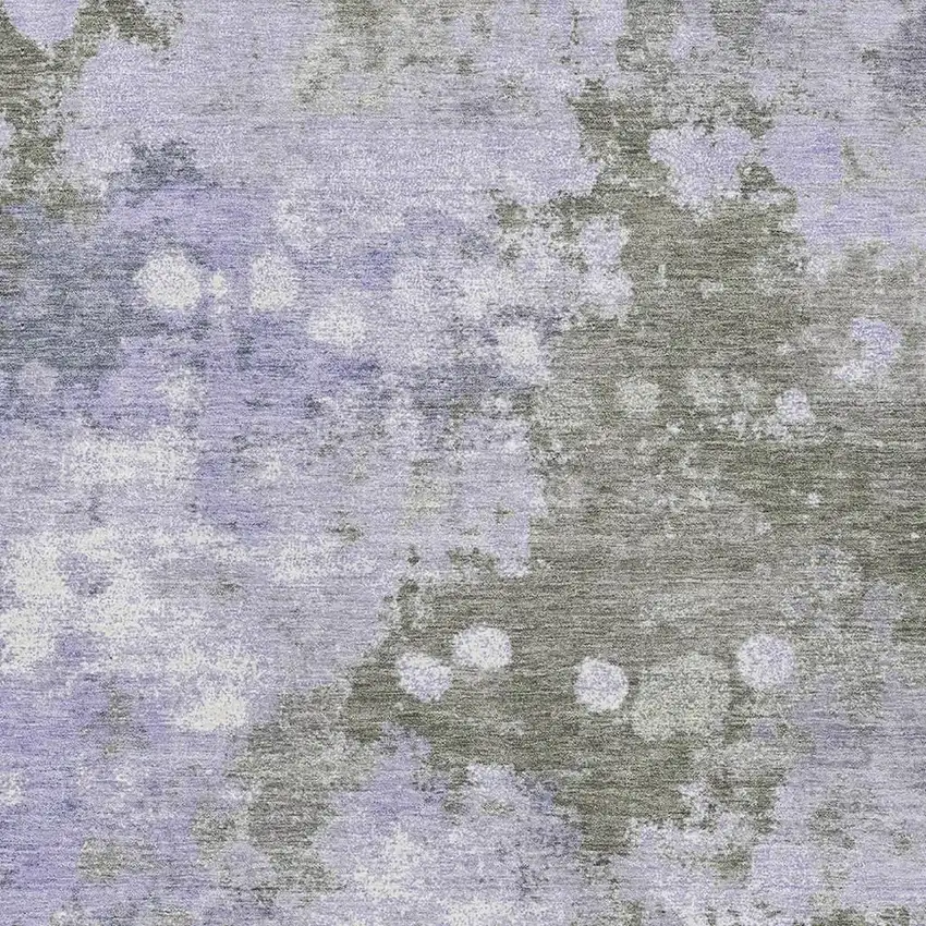 Lavender And Taupe Abstract Washable Area Rug With UV Protection Photo 3