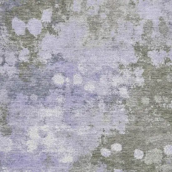 Lavender And Taupe Abstract Washable Area Rug With UV Protection Photo 3