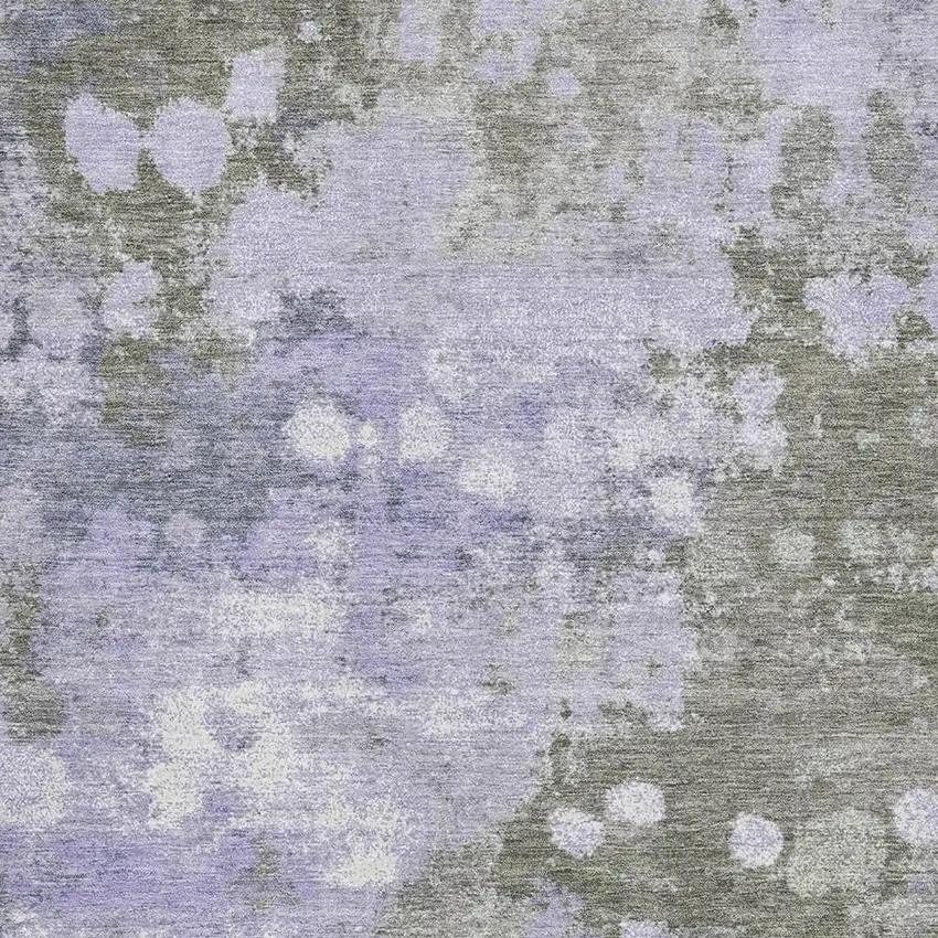 Lavender And Taupe Abstract Washable Area Rug With UV Protection Photo 3