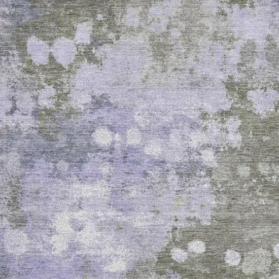 Lavender And Taupe Abstract Washable Area Rug With UV Protection Photo 3