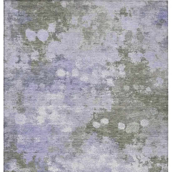 Lavender And Taupe Abstract Washable Indoor Outdoor Area Rug Photo 1