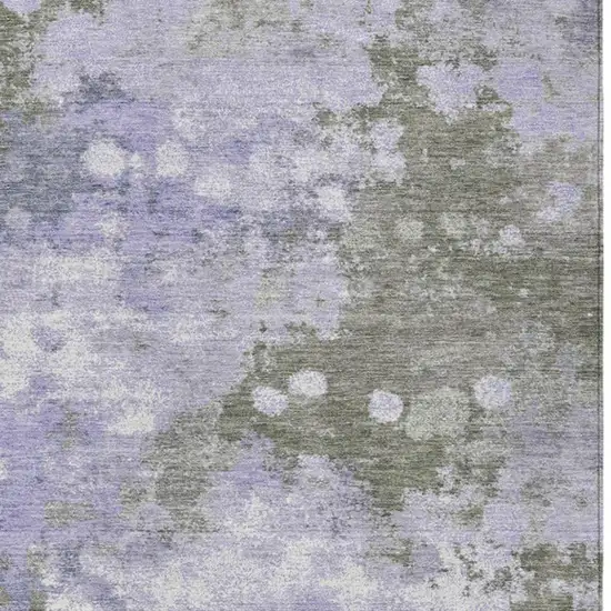 Lavender And Taupe Abstract Washable Indoor Outdoor Area Rug Photo 6