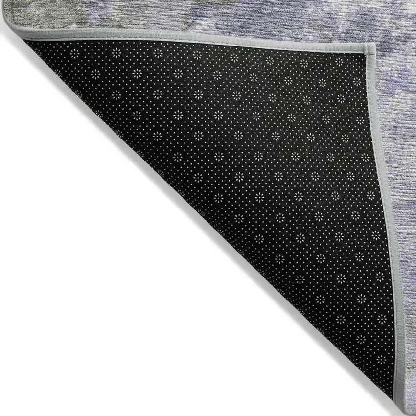 Lavender And Taupe Abstract Washable Indoor Outdoor Area Rug Photo 7