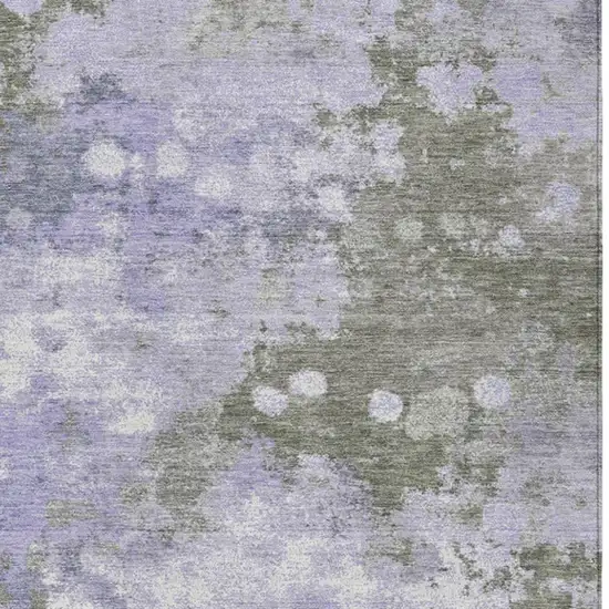 Lavender And Taupe Abstract Washable Indoor Outdoor Area Rug Photo 1