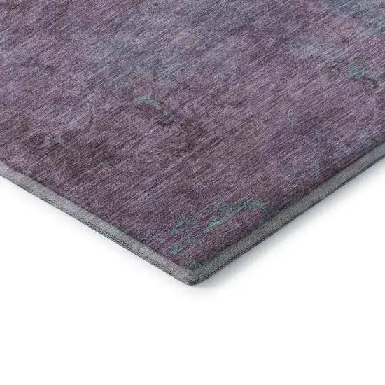 Lavender And Teal Abstract Washable Area Rug With UV Protection Photo 7