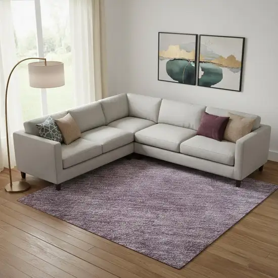 Lavender And Teal Abstract Washable Area Rug With UV Protection Photo 2