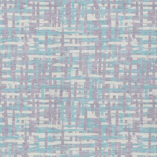Lavender Aqua And Beige Abstract Washable Indoor Outdoor Area Rug Photo 6