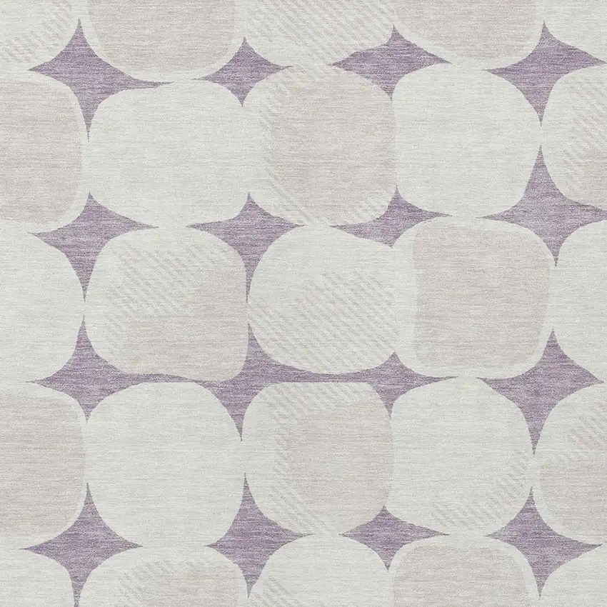 Lavender Beige And Ivory Abstract Washable Indoor Outdoor Area Rug Photo 6