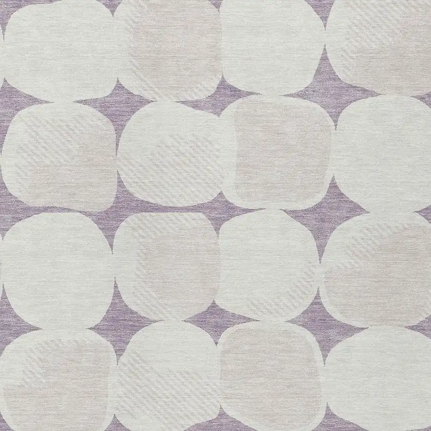 Lavender Beige And Ivory Abstract Washable Indoor Outdoor Area Rug Photo 6