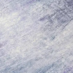 Photo of Lavender Blue And Ivory Abstract Washable Indoor Outdoor Area Rug