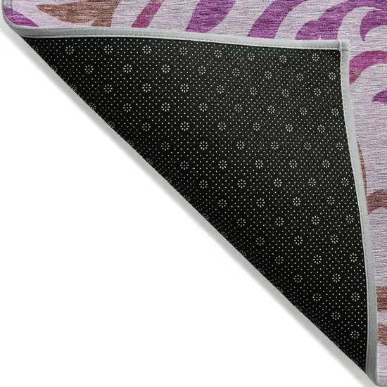 Lavender Blush And Purple Floral Washable Indoor Outdoor Area Rug Photo 3