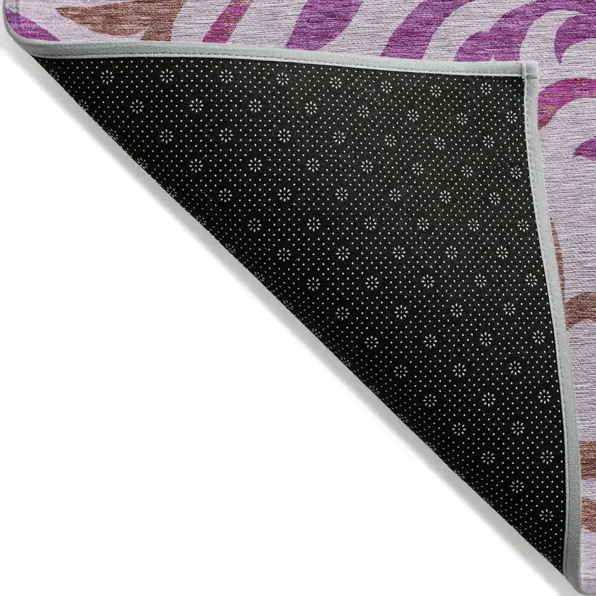 Lavender Blush And Purple Floral Washable Indoor Outdoor Area Rug Photo 2