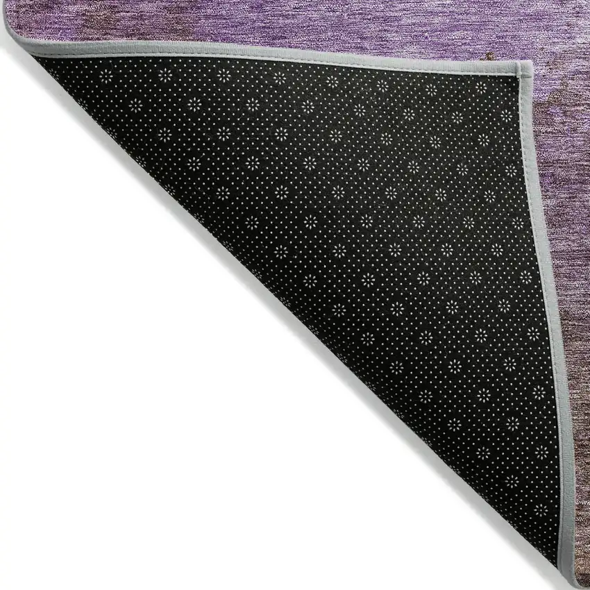 Lavender Brown And Ivory Abstract Washable Indoor Outdoor Area Rug Photo 3
