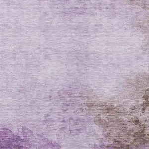 Photo of Lavender Brown And Ivory Abstract Washable Indoor Outdoor Area Rug