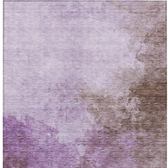 Lavender Brown And Ivory Abstract Washable Indoor Outdoor Area Rug Photo 6