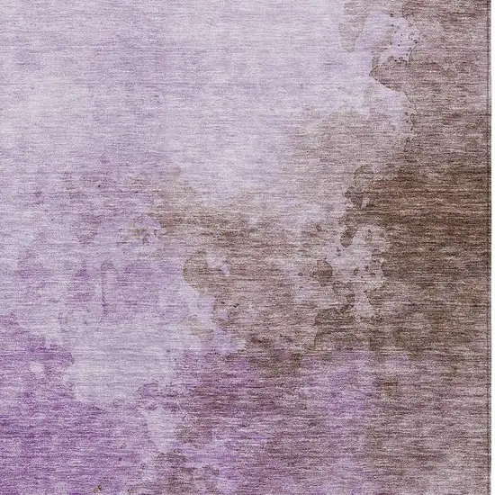 Lavender Brown And Ivory Abstract Washable Indoor Outdoor Area Rug Photo 5