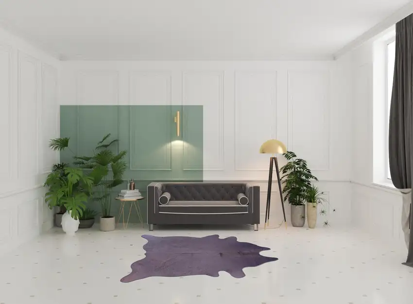 Lavender Cowhide Hand Knotted Area Rug Photo 2