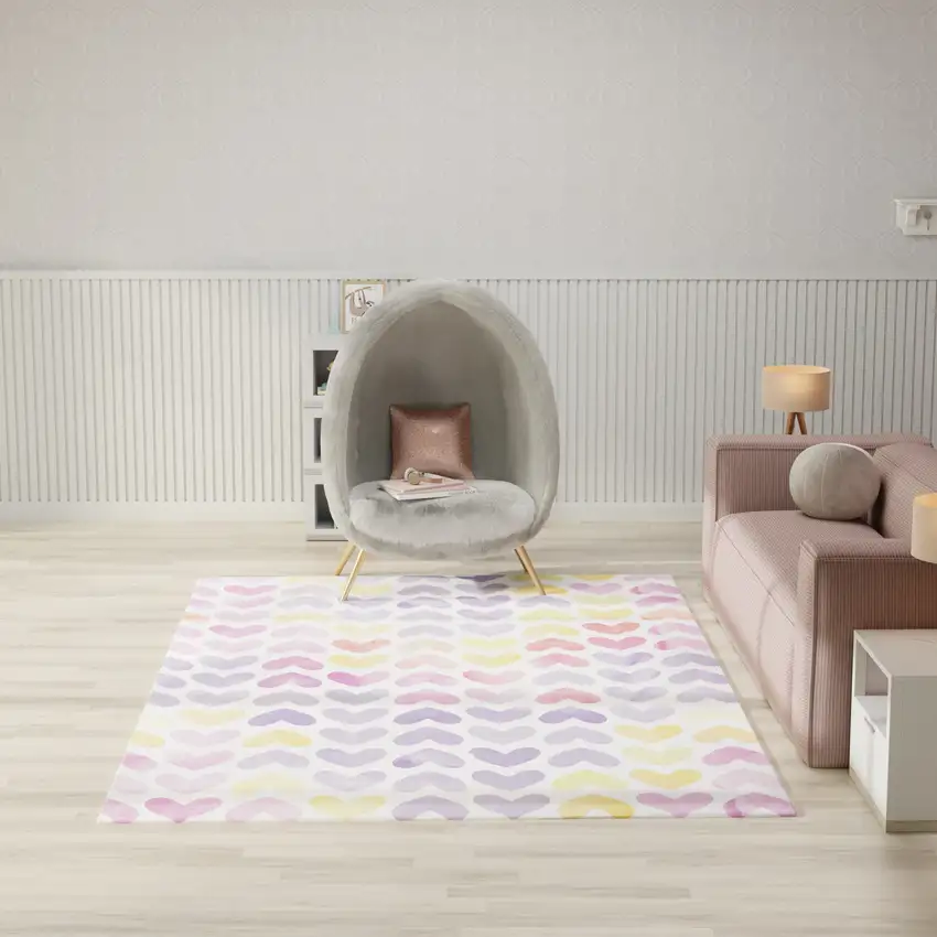 Lavender Flatweave Area Rug Photo 6
