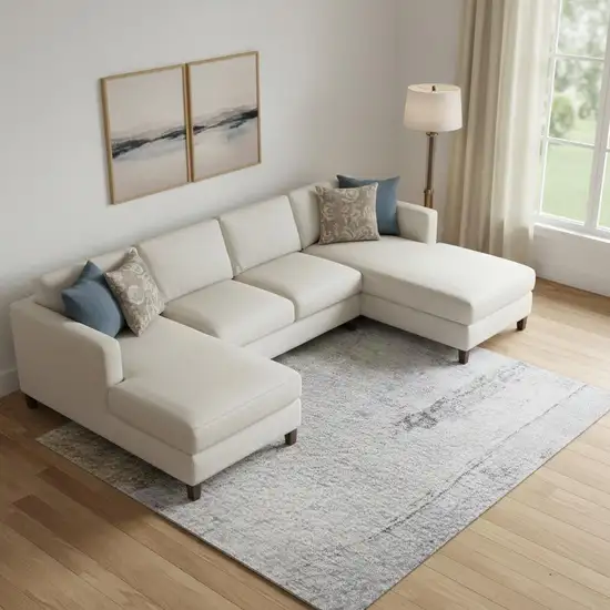 Lavender Gold And Charcoal Abstract Washable Area Rug With UV Protection Photo 2