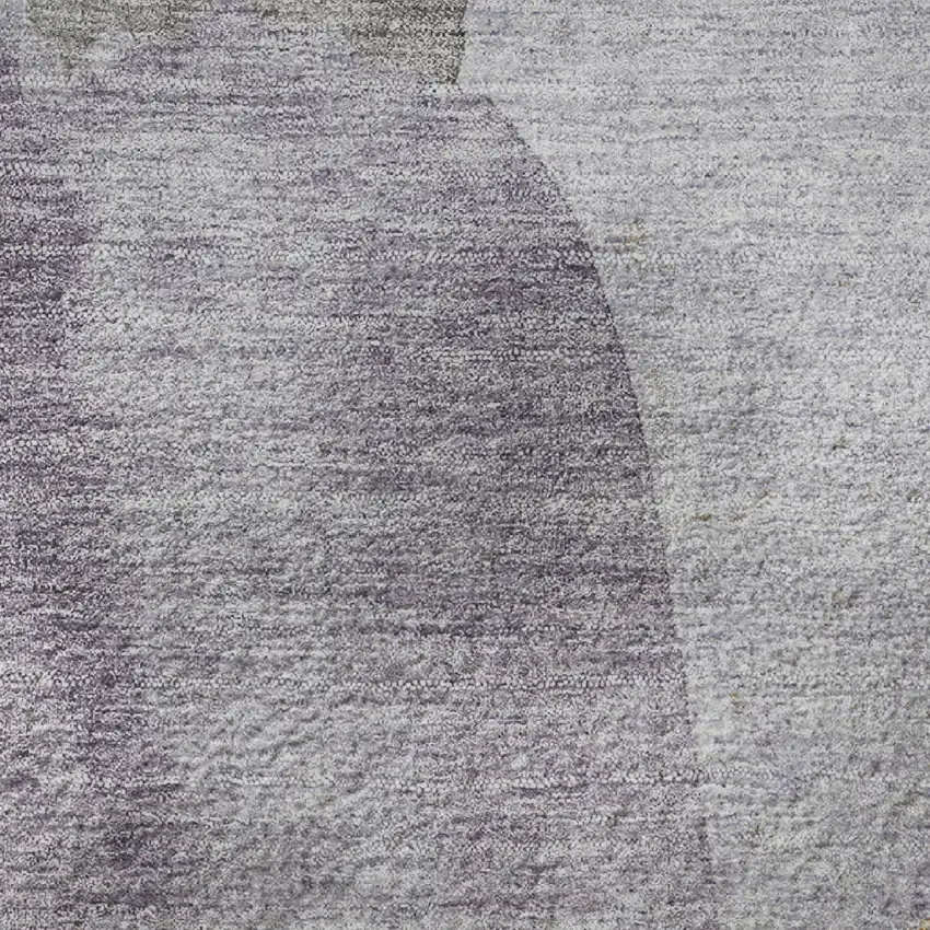 Lavender Gold And Gray Abstract Washable Area Rug With UV Protection Photo 3