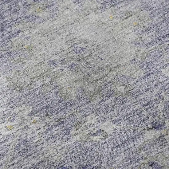 Lavender Gold And Ivory Oriental Washable Area Rug With UV Protection Photo 9