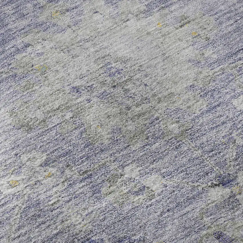 Lavender Gold And Ivory Oriental Washable Area Rug With UV Protection Photo 9