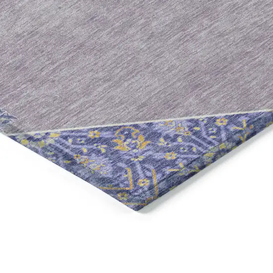 Lavender Gold And Purple Oriental Washable Indoor Outdoor Area Rug Photo 4