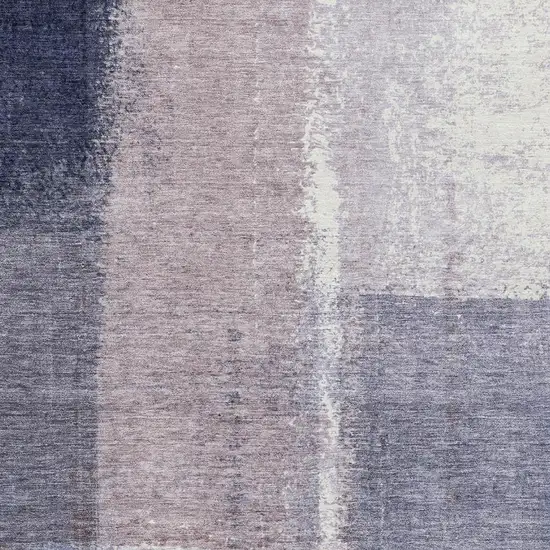 Lavender Gray And Ivory Abstract Washable Area Rug With UV Protection Photo 3