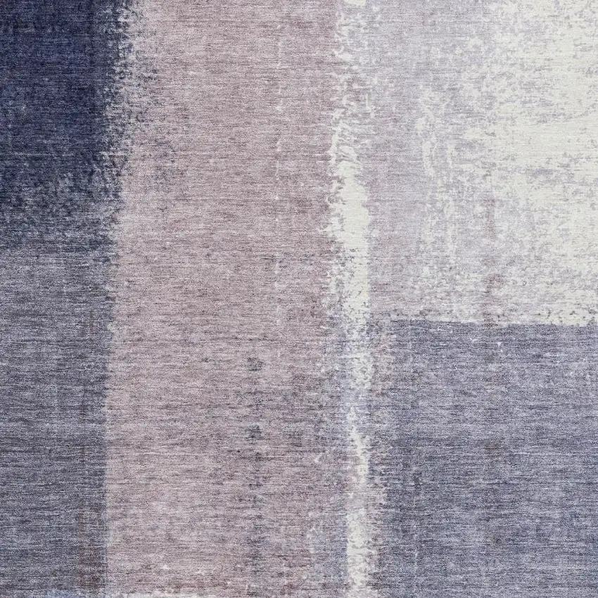 Lavender Gray And Ivory Abstract Washable Area Rug With UV Protection Photo 3