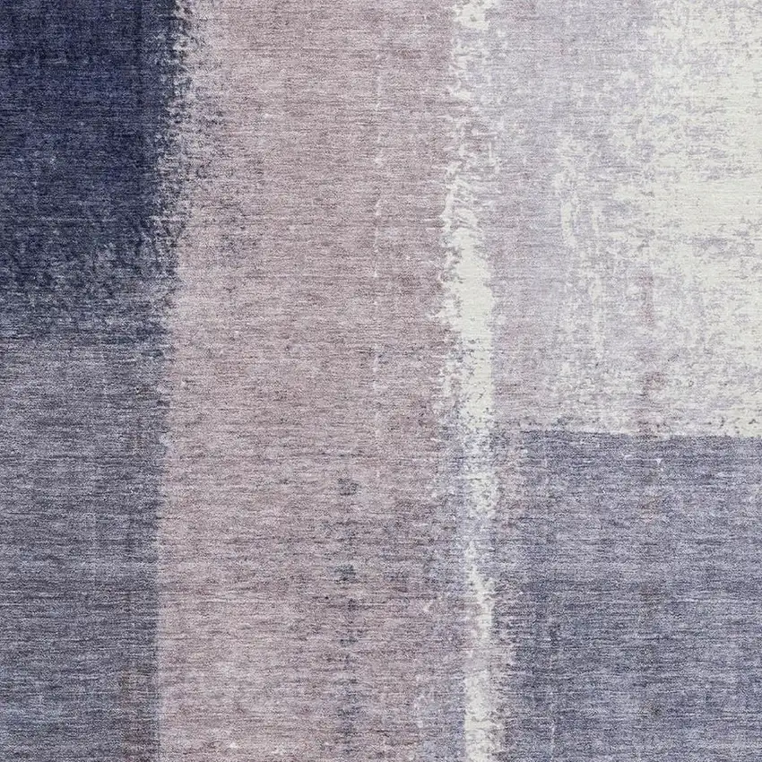 Lavender Gray And Ivory Abstract Washable Area Rug With UV Protection Photo 3