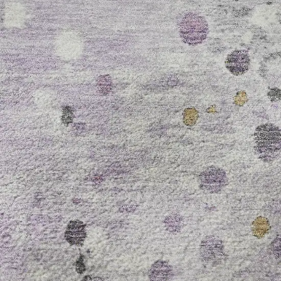 Lavender Gray And Ivory Abstract Washable Area Rug With UV Protection Photo 8