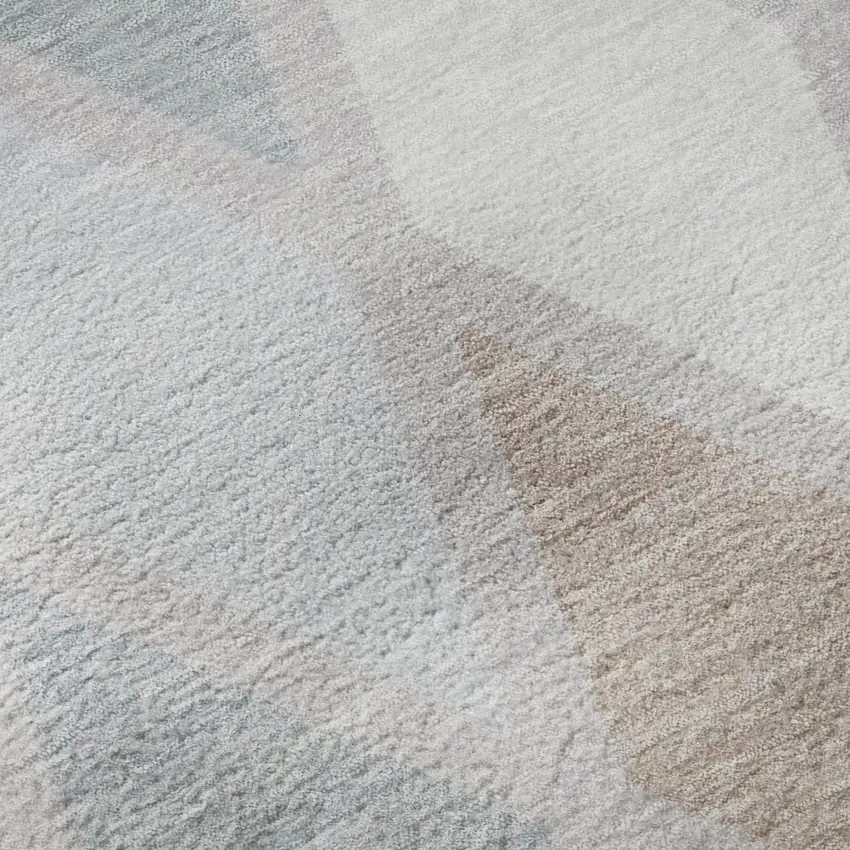 Lavender Gray And Ivory Geometric Washable Area Rug With UV Protection Photo 9