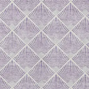 Photo of Lavender Gray And Ivory Geometric Washable Indoor Outdoor Area Rug