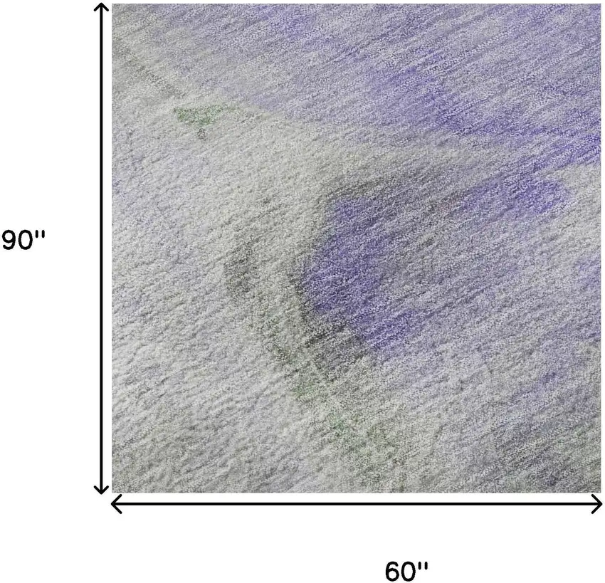 Lavender Gray And Silver Abstract Washable Area Rug With UV Protection Photo 8