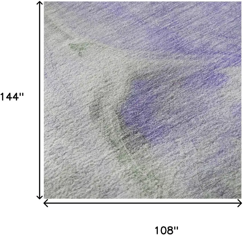 Lavender Gray And Silver Abstract Washable Area Rug With UV Protection Photo 9
