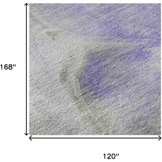 Lavender Gray And Silver Abstract Washable Area Rug With UV Protection Photo 8