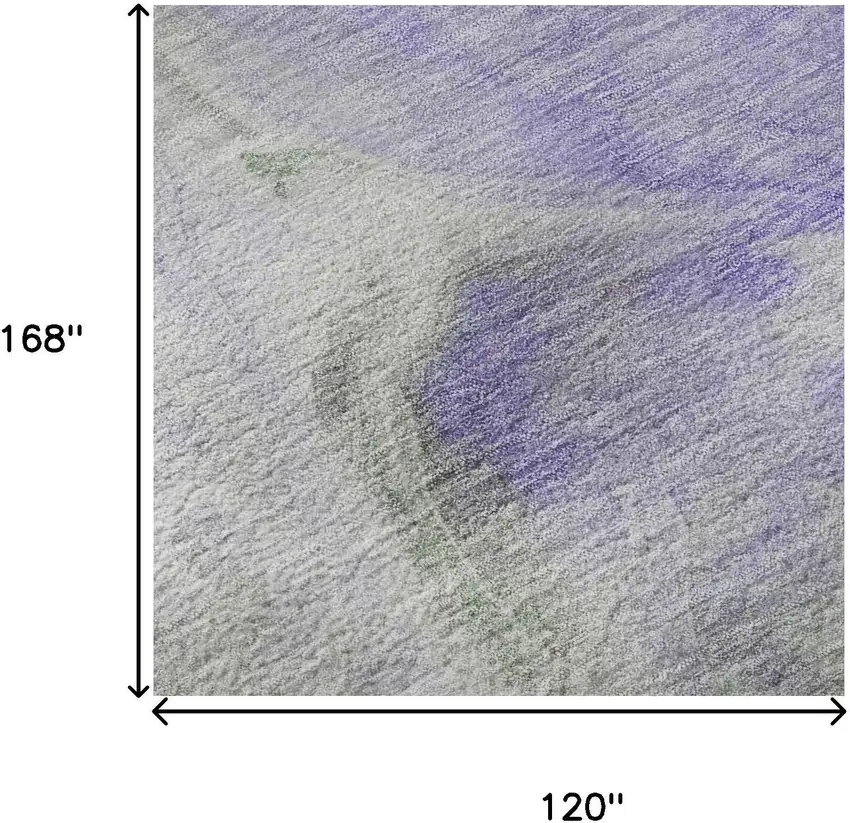 Lavender Gray And Silver Abstract Washable Area Rug With UV Protection Photo 8