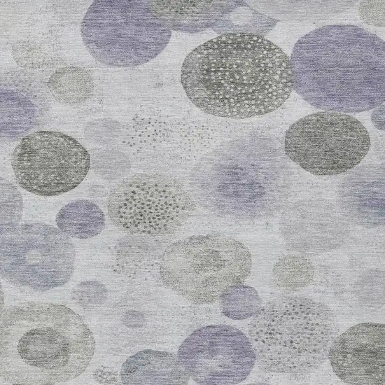 Lavender Gray And Silver Geometric Washable Indoor Outdoor Area Rug Photo 3