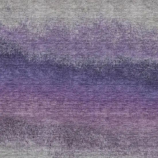 Lavender Gray And Silver Ombre Washable Area Rug With UV Protection Photo 3