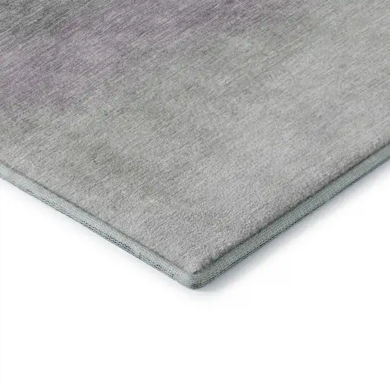 Lavender Gray And Silver Ombre Washable Area Rug With UV Protection Photo 8