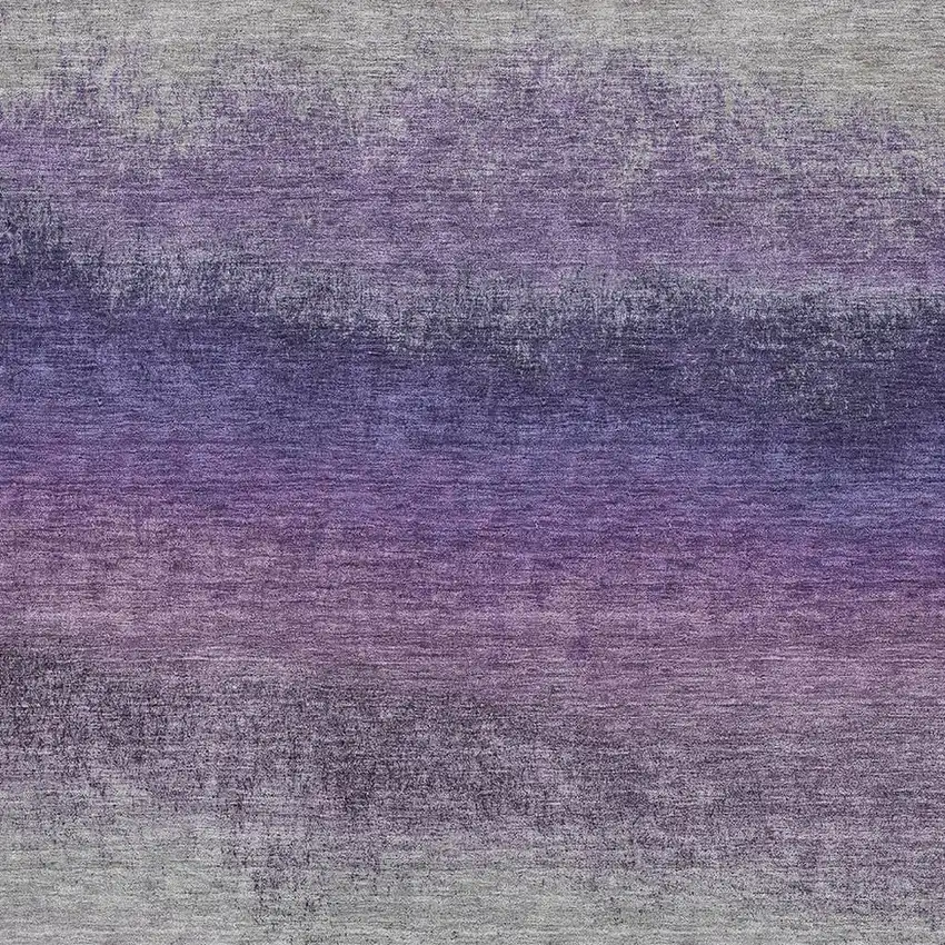 Lavender Gray And Silver Ombre Washable Area Rug With UV Protection Photo 3