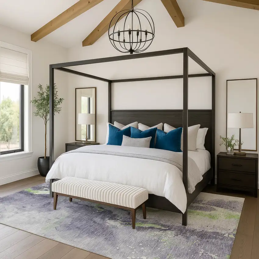 Lavender Green And Ivory Abstract Washable Area Rug With UV Protection Photo 4