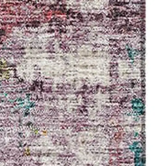 Lavender Green And Teal Abstract Washable Area Rug With UV Protection Photo 4