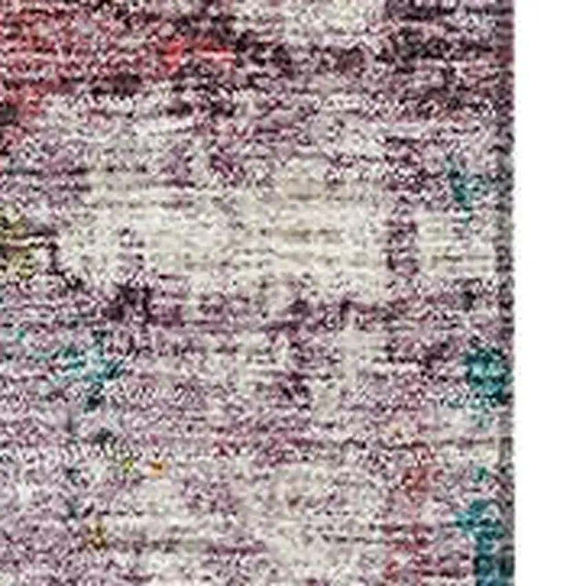 Lavender Green And Teal Abstract Washable Area Rug With UV Protection Photo 4