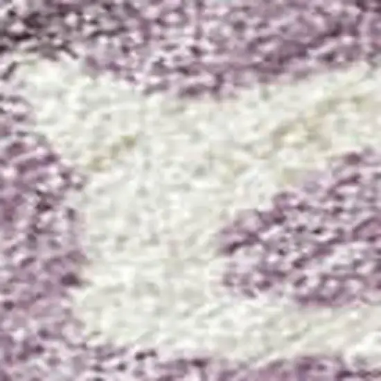 Lavender Ivory And Beige Striped Washable Indoor Outdoor Area Rug Photo 3