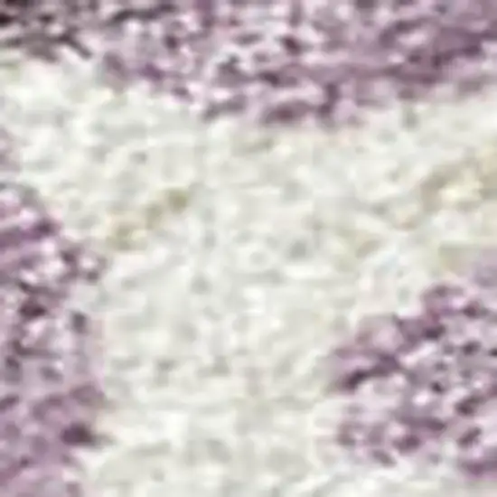 Lavender Ivory And Beige Striped Washable Indoor Outdoor Area Rug Photo 2